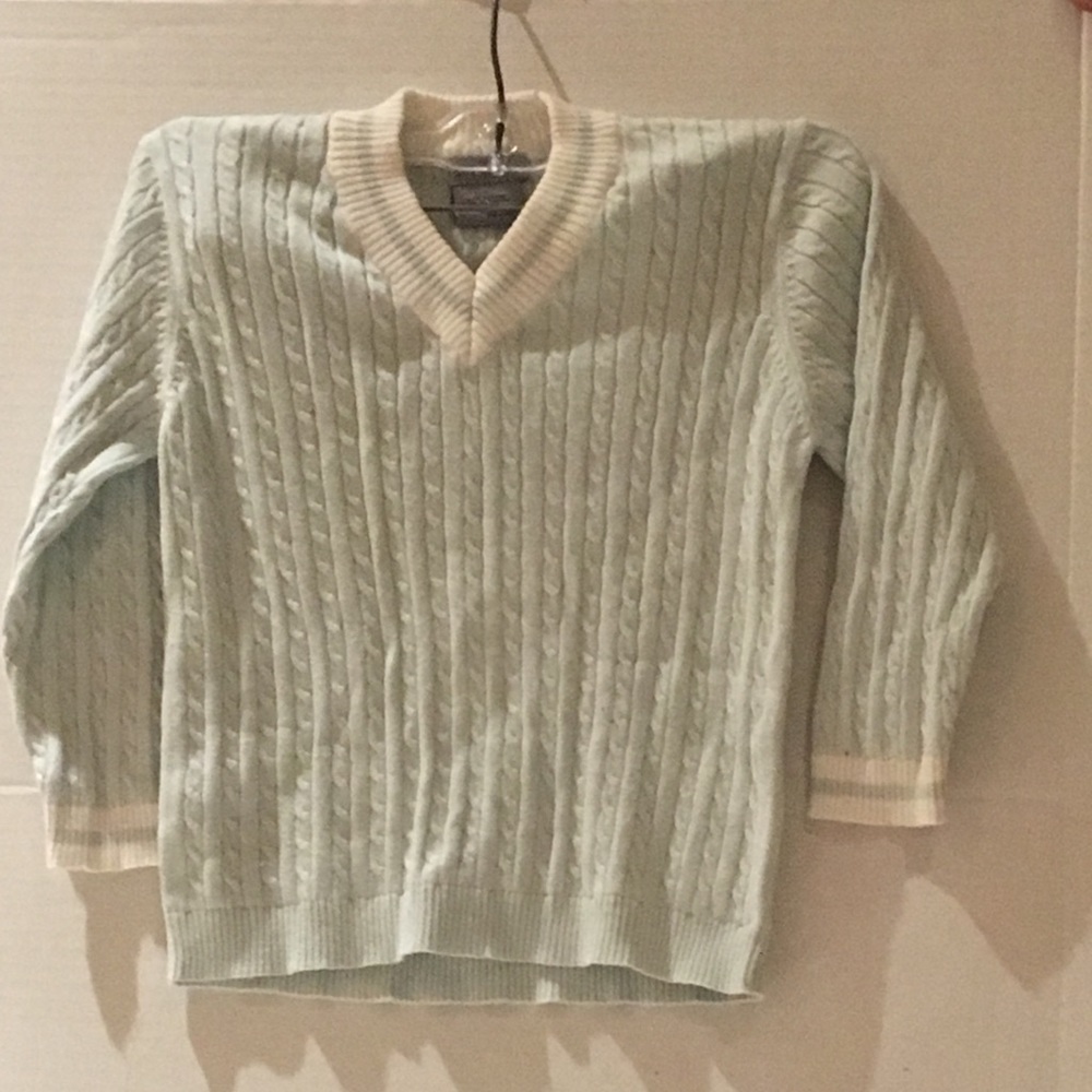 Little boys 100% cotton cable knit sweater. Sz 4. So soft and adorable.